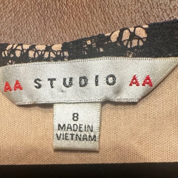 Black Lace Overlay Dress Size 8 AA Studio - Picture 9 of 9